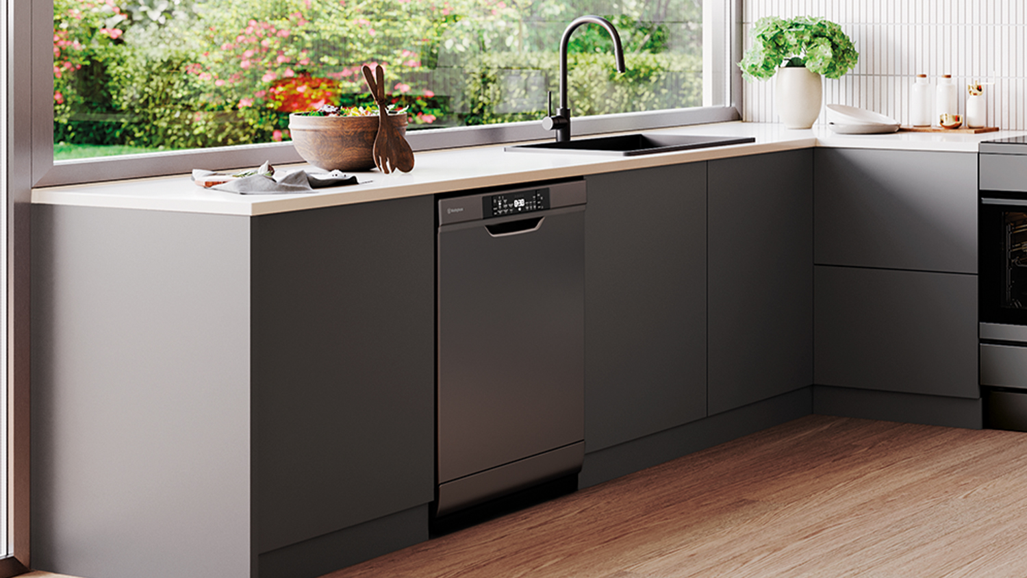 Westinghouse 15 Place Setting Freestanding Dishwasher - Dark Stainless Steel (WSF6608KXB)