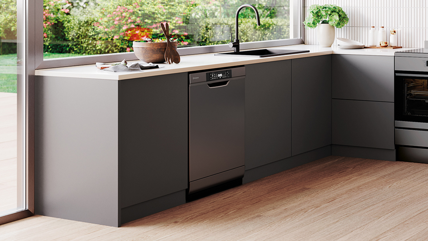 Westinghouse 15 Place Setting Built-Under Dishwasher - Dark Stainless Steel (WSU6608KXB)