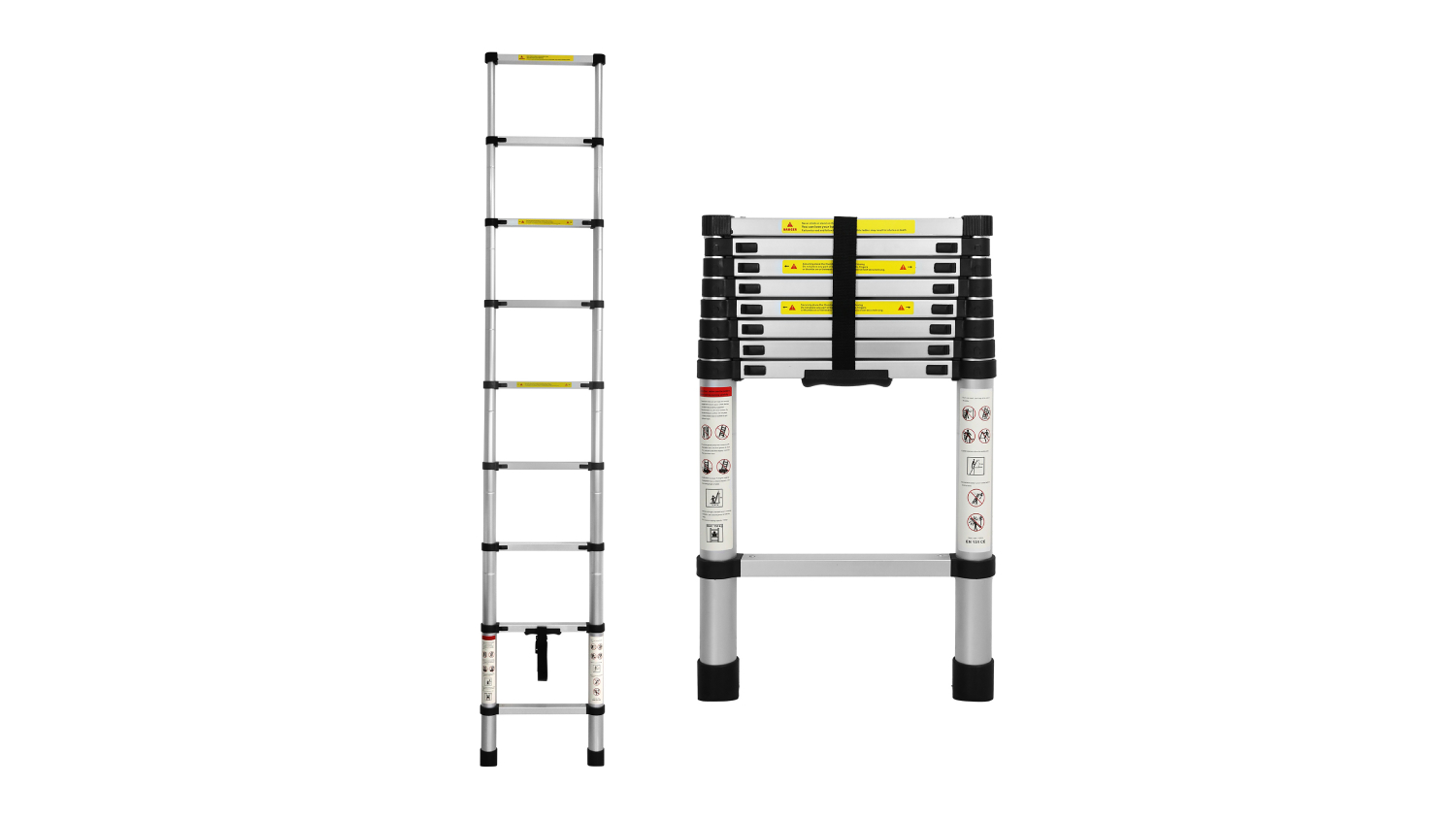 Traderight Aluminium Telescopic Ladder 2.6m