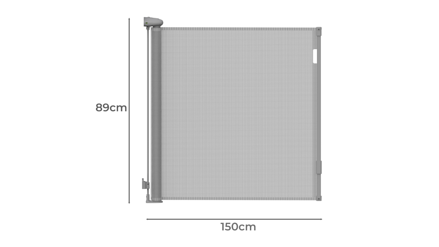 Bopeep Retractable Lockable Safety Gate 1.5m - Mesh Grey