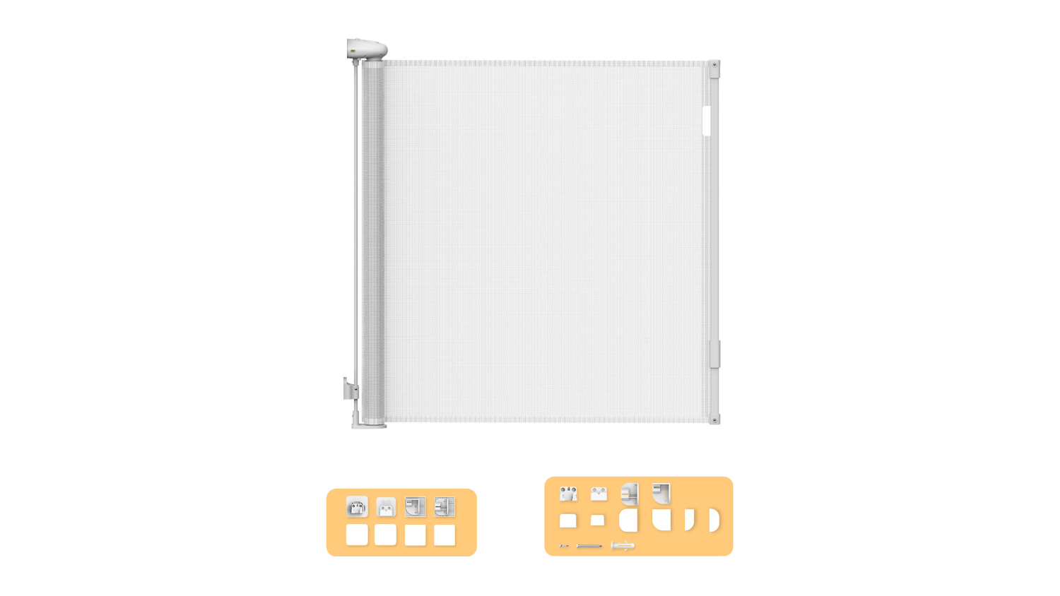Bopeep Retractable Lockable Safety Gate 1.5m - Mesh White