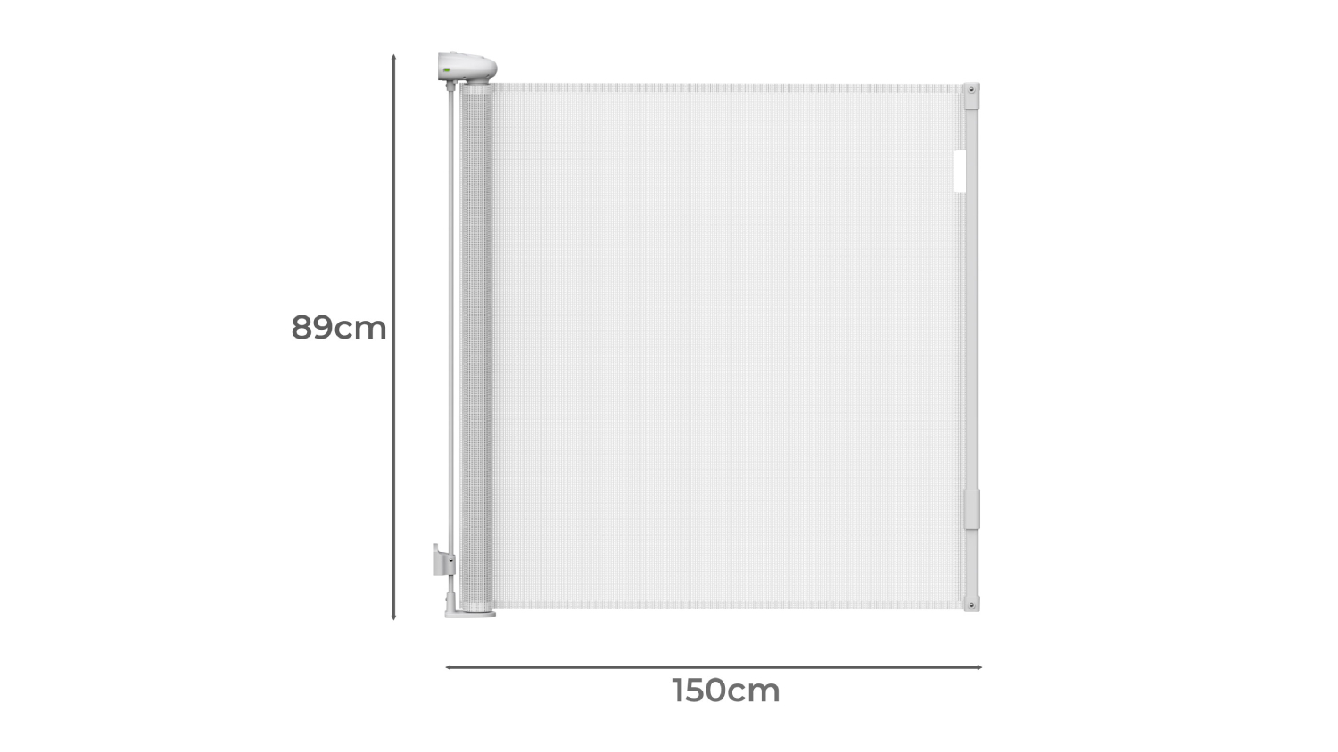 Bopeep Retractable Lockable Safety Gate 1.5m - Mesh White