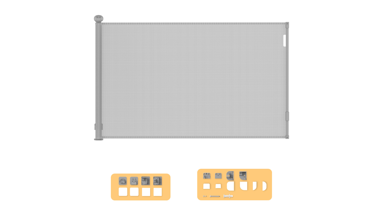 Bopeep Retractable Lockable Safety Gate 3m - Mesh Grey