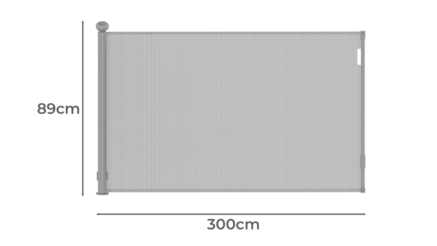 Bopeep Retractable Lockable Safety Gate 3m - Mesh Grey