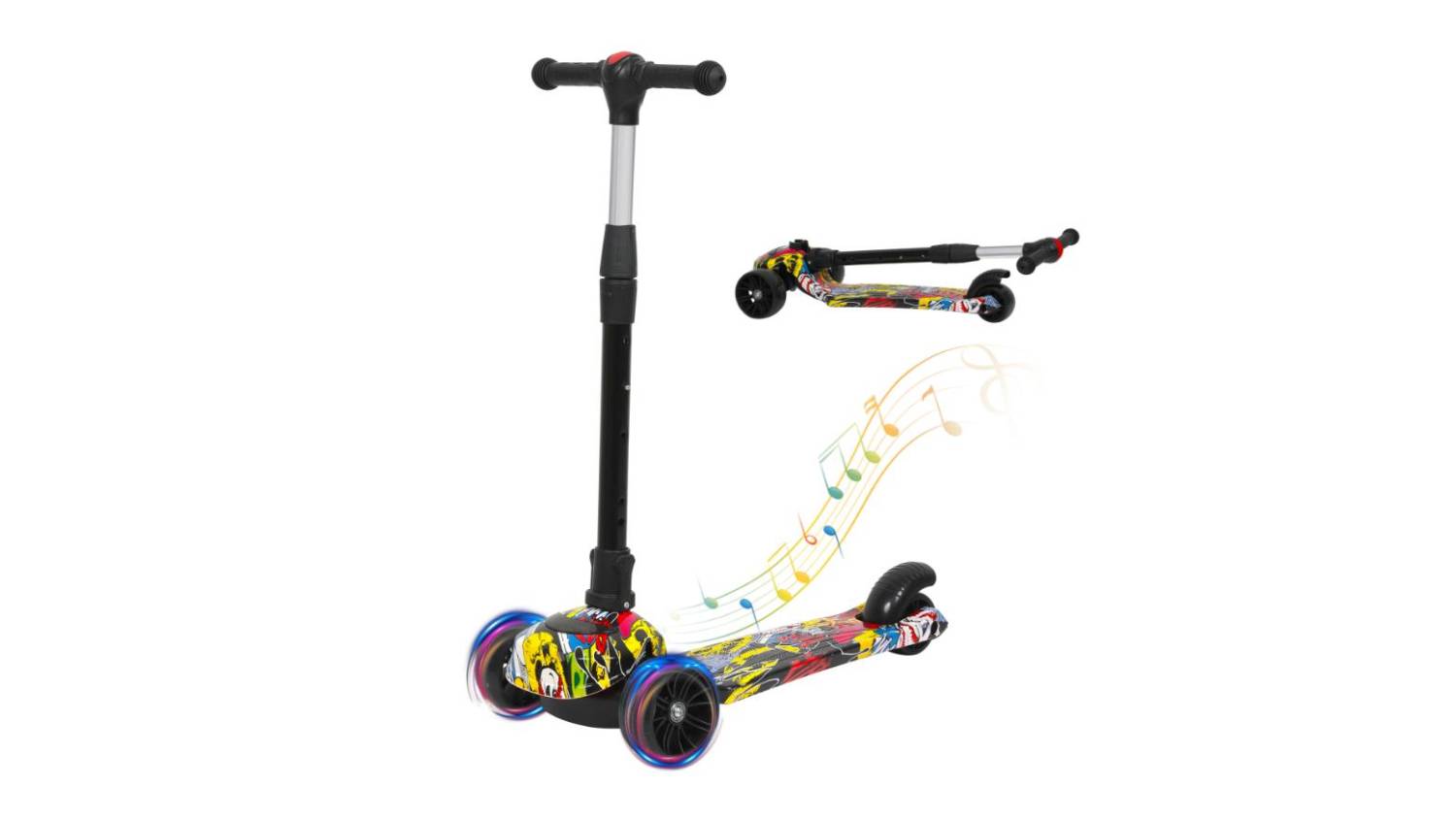 Bopeep Three Wheeled Children's Scooter - Cool Graffiti