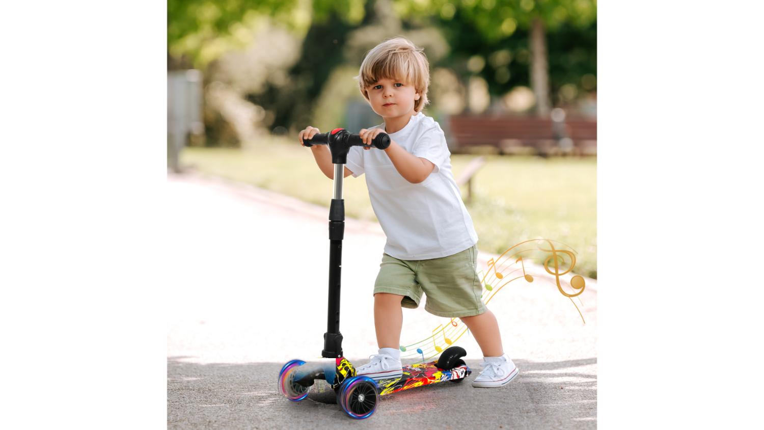 Bopeep Three Wheeled Children's Scooter - Cool Graffiti