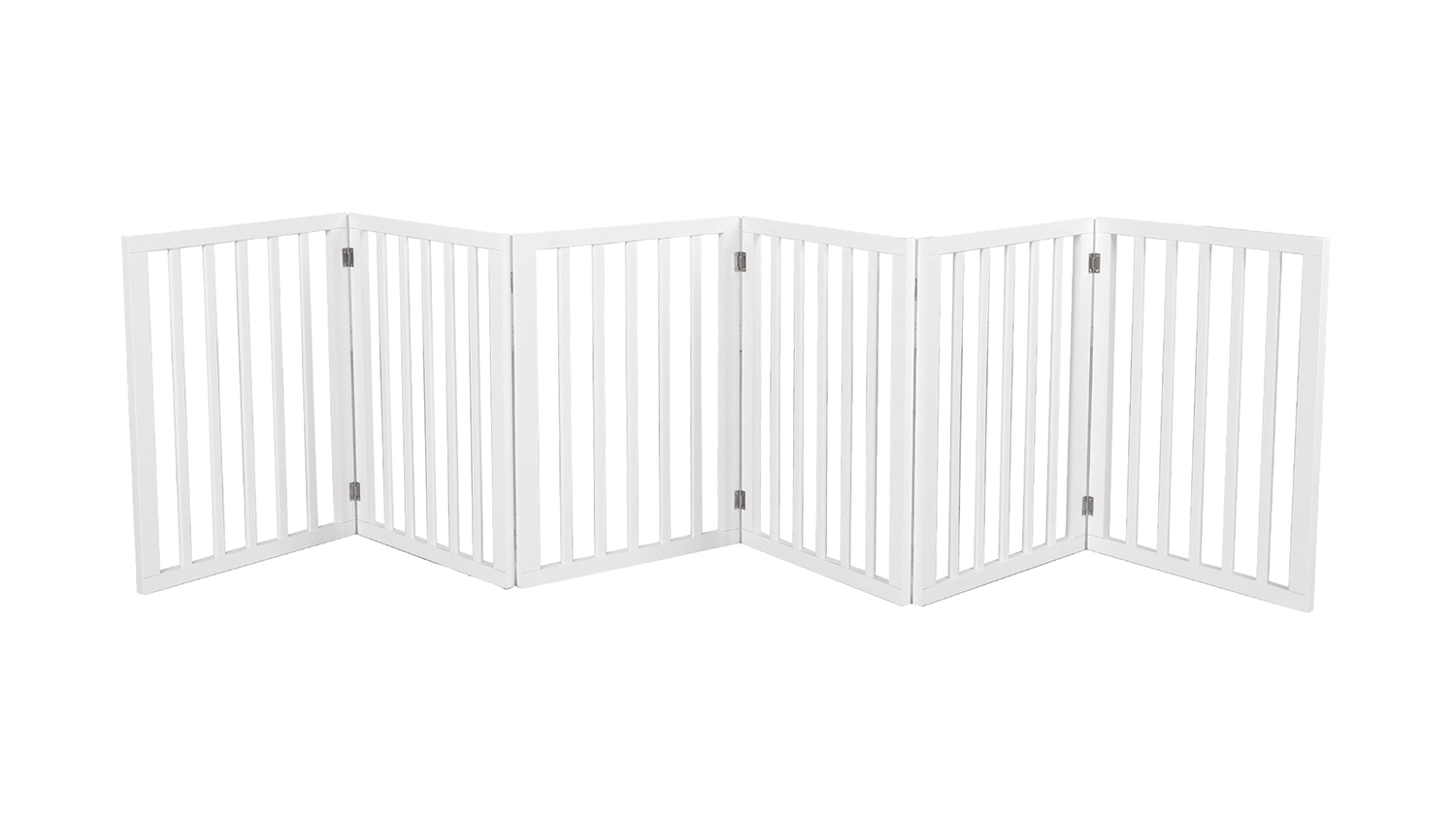 PaWz Wooden Pet Gate 282 x 60.5cm - White