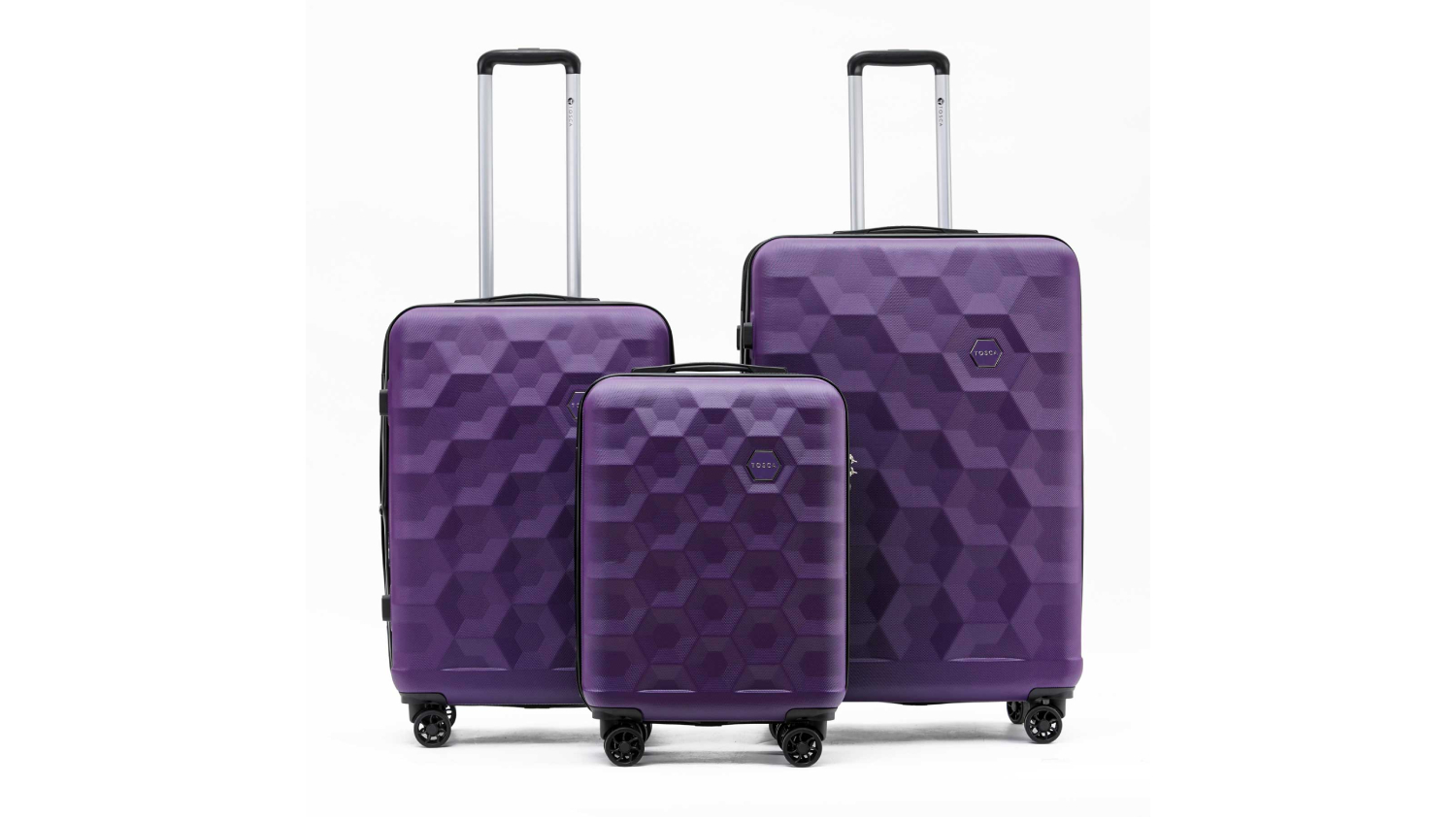 Tosca "Bahamas" Hardshell Suitcase 3pcs. - Purple