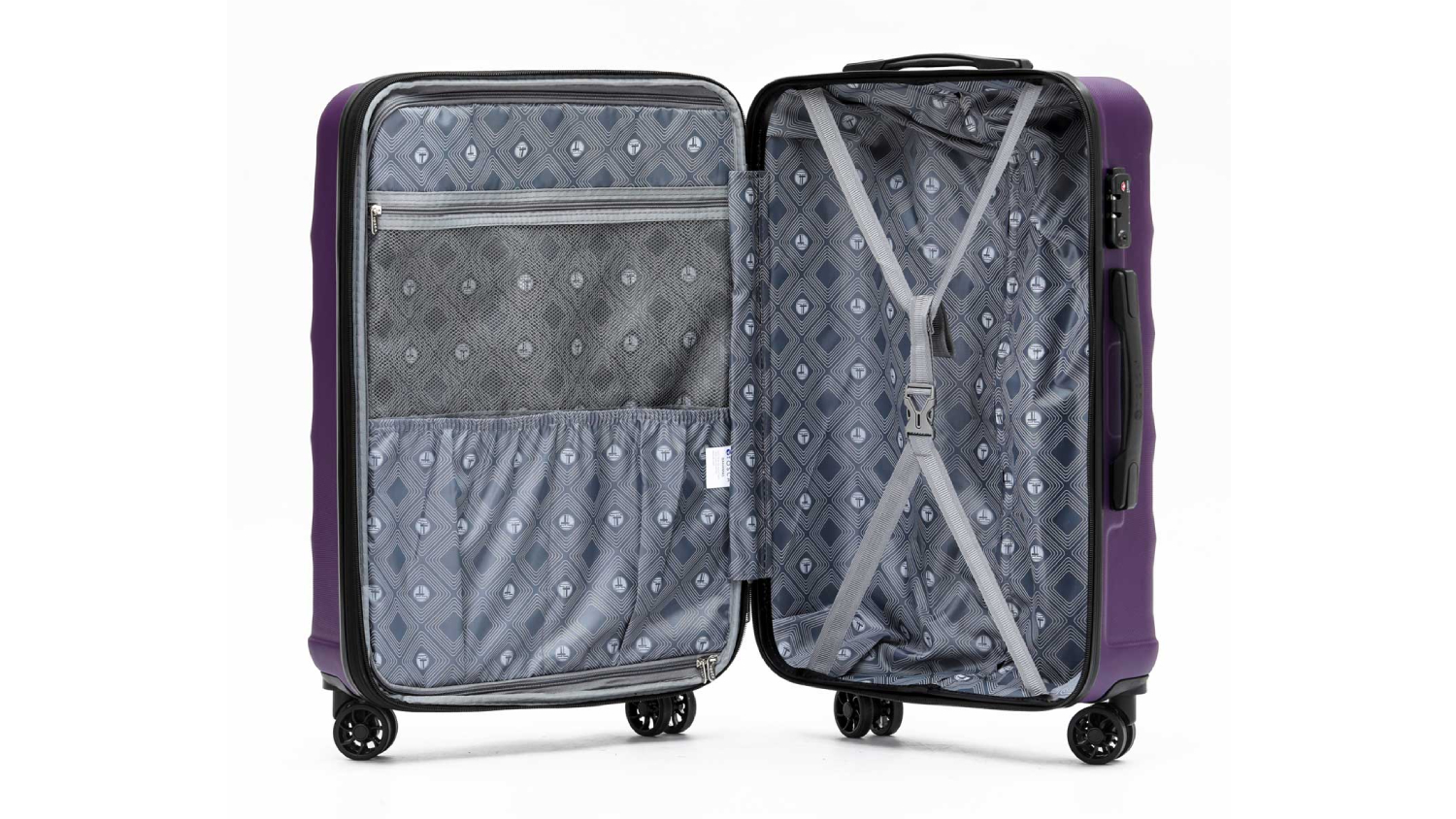 Tosca "Bahamas" Hardshell Suitcase 3pcs. - Purple