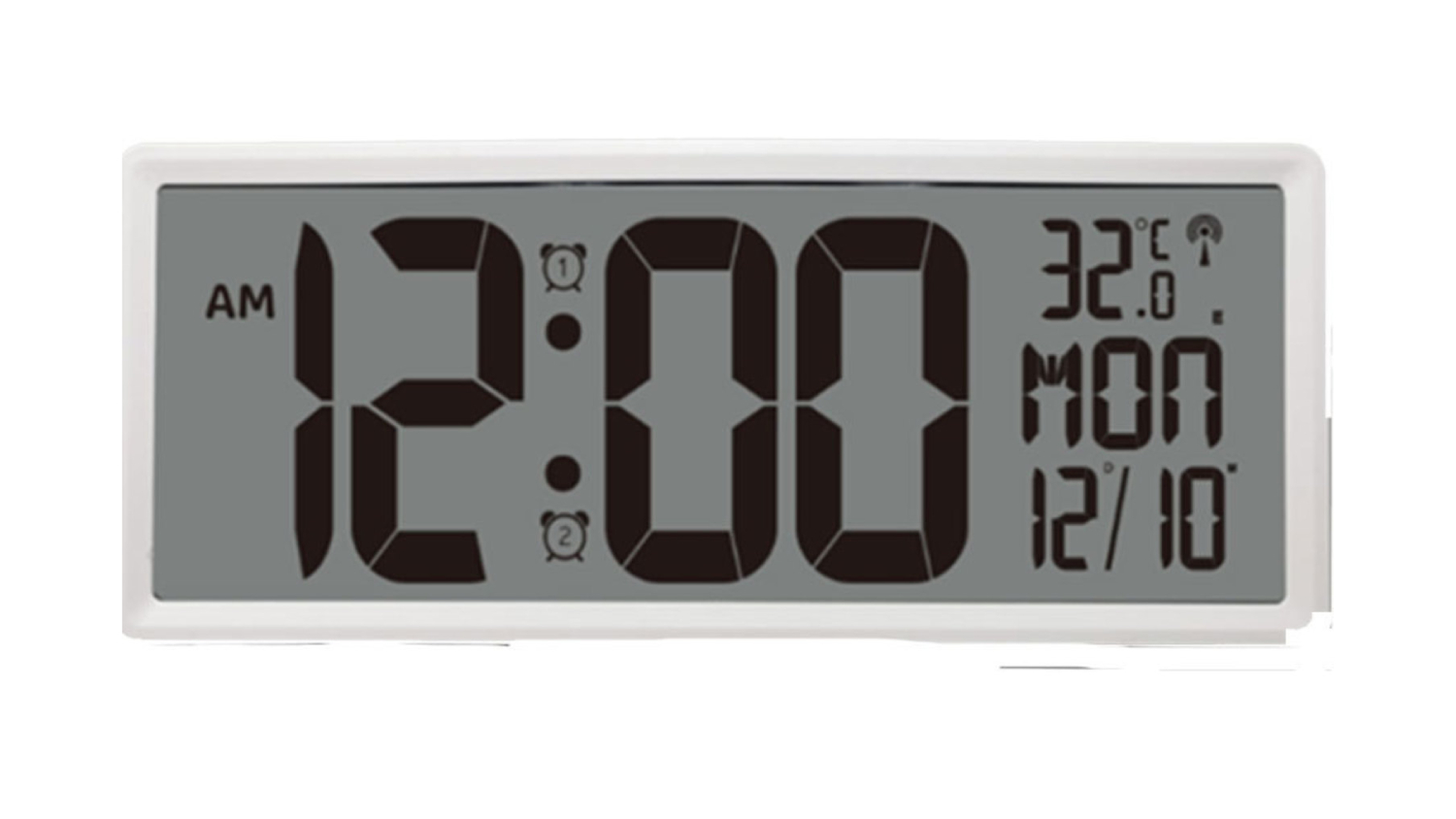 Tesa Large Font Wall Clock with Calendar, Indoor Temperature