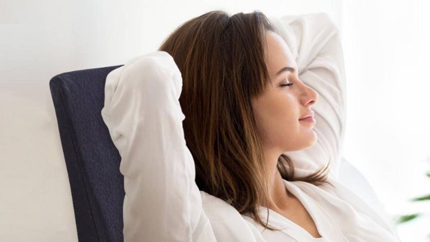 Dreamz Memory Foam Wedge Pillow 61 x 61 x 10cm - Black