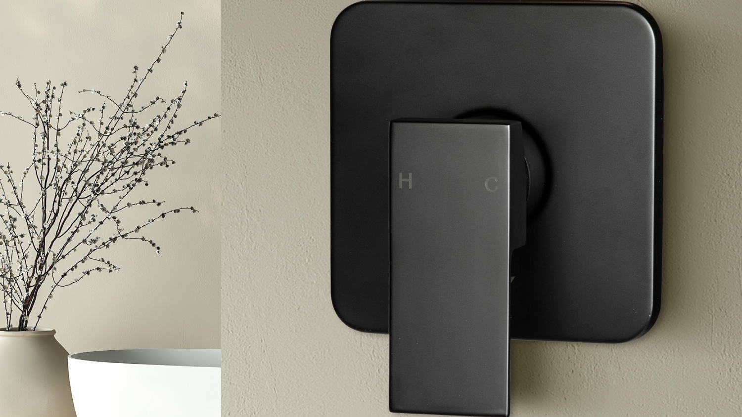 Dutxa Square Bodied Shower Tap Handle - Matte Black