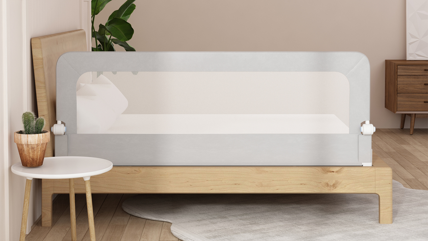 Bopeep Folding Mesh Bed Rail 1.5 x .7m - Grey