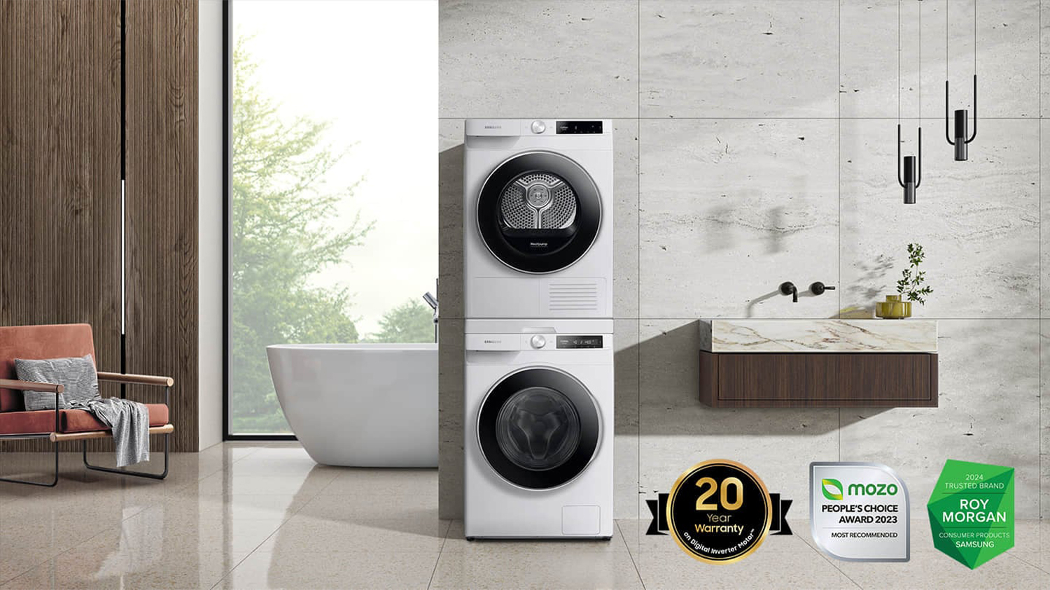 Samsung 11kg Smart AI Front Loading Washing Machine with 23 Programs - White (WW11CG604DLESA)