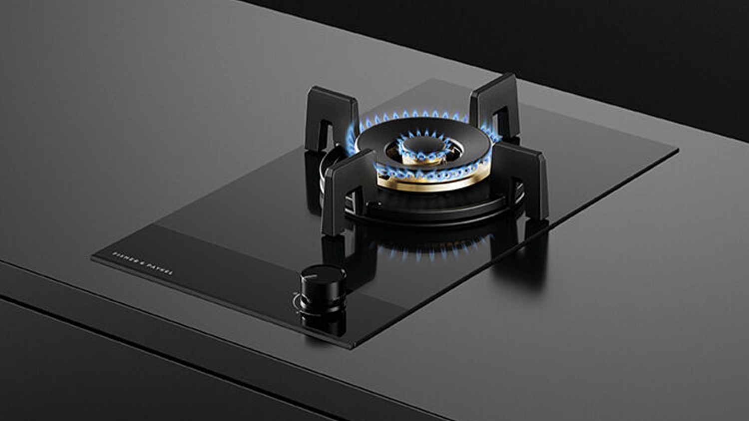 Fisher & Paykel 30cm 1 Burner Gas Cooktop - Black Glass (Series 9/CG301DNGGB4)