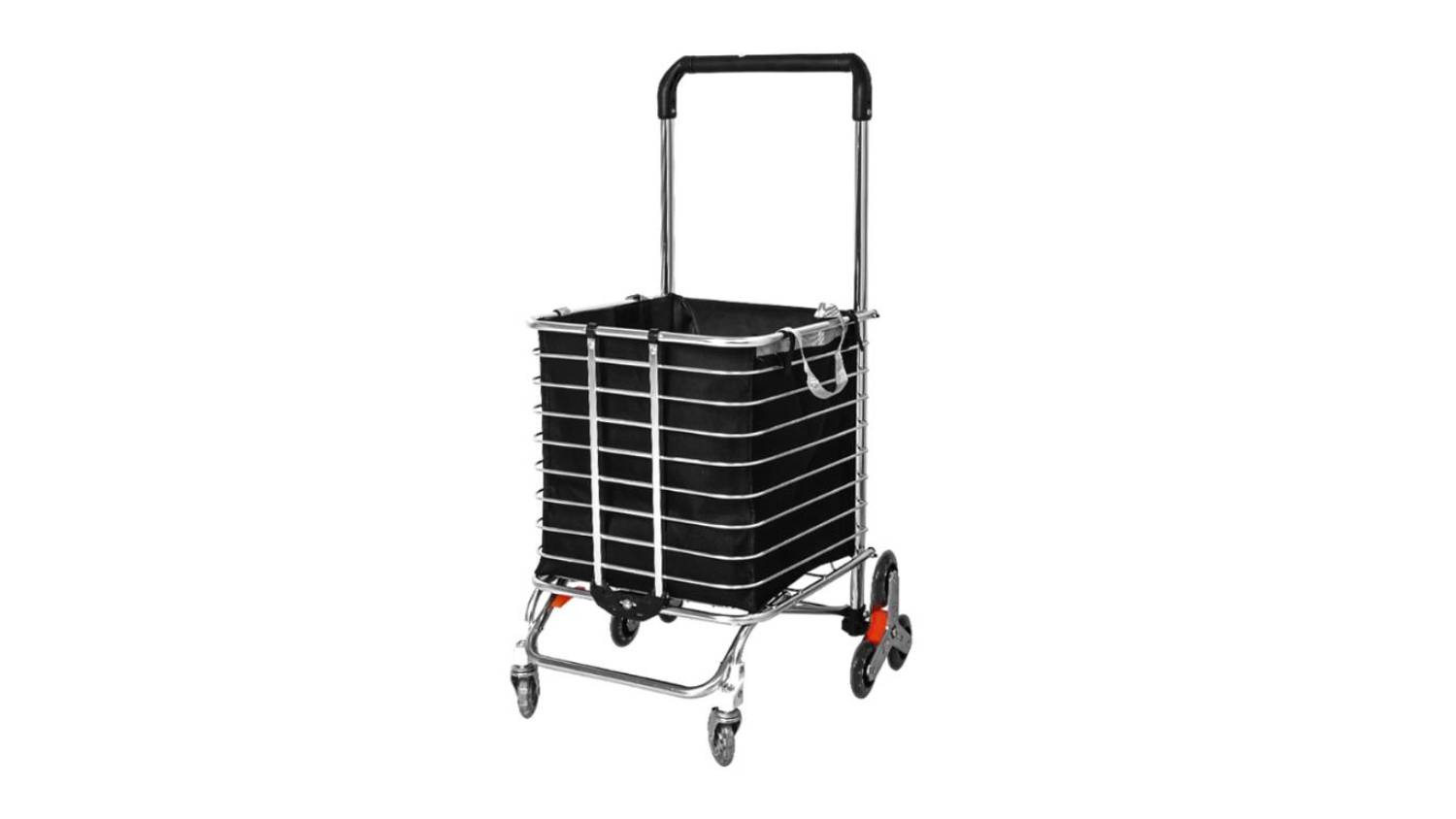 Mountview Folding Trolley Cart with Removable Canvas Bag with Stair Wheels