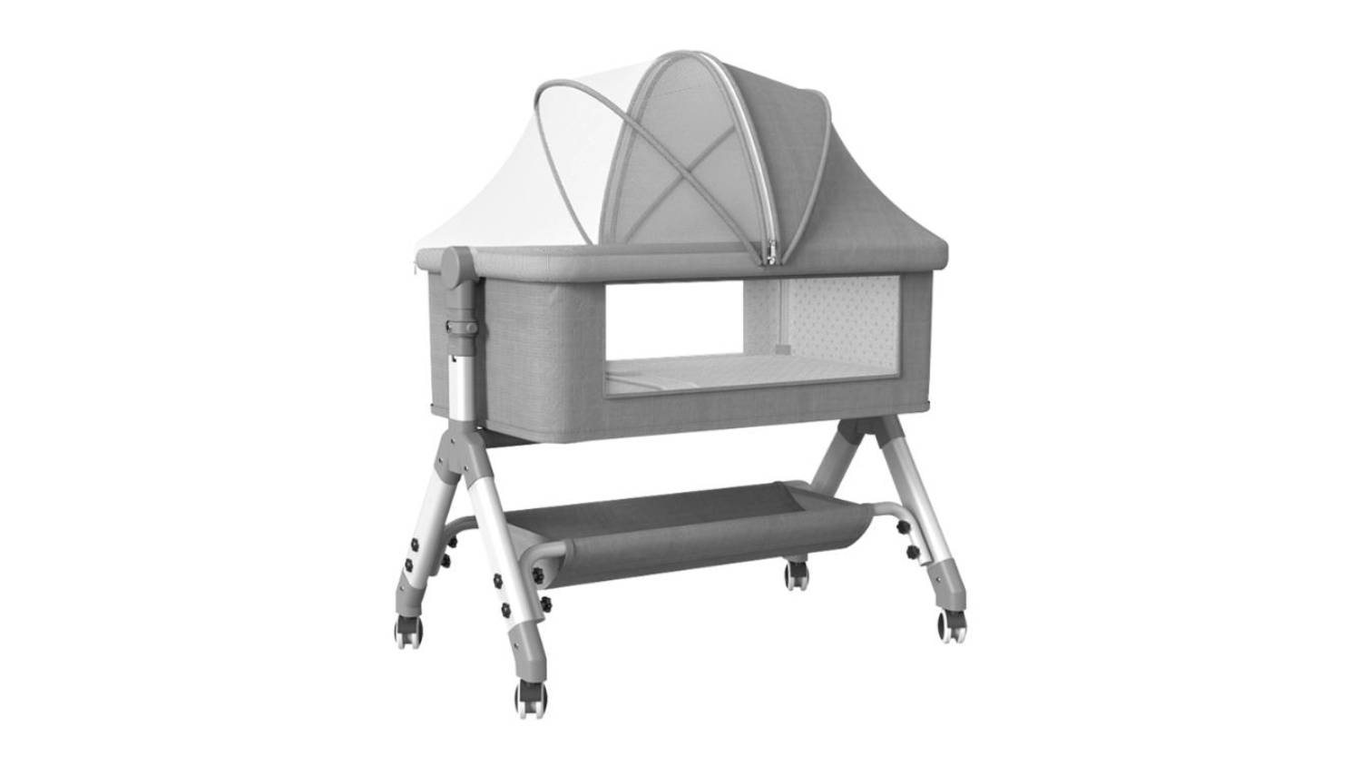 Bopeep Baby Bassinet with Mesh Windows, Breathable Cover, Mattress