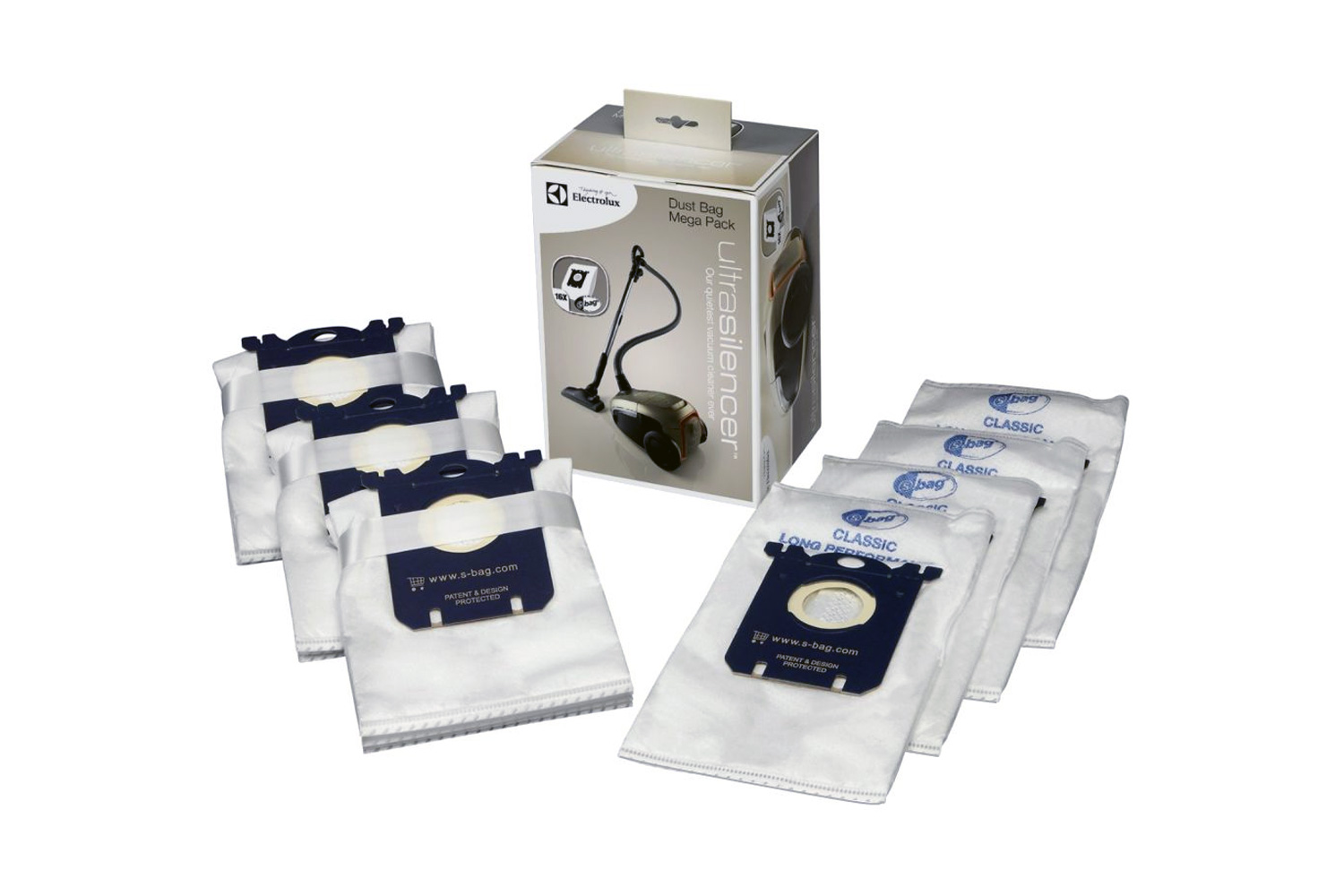 Electrolux UltraSilencer Vacuum Bag Mega Pack 16 Pack Harvey Norman