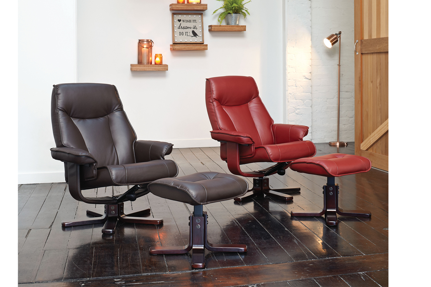 Zurich Chair and Footstool by Debonaire Furniture Harvey Norman New