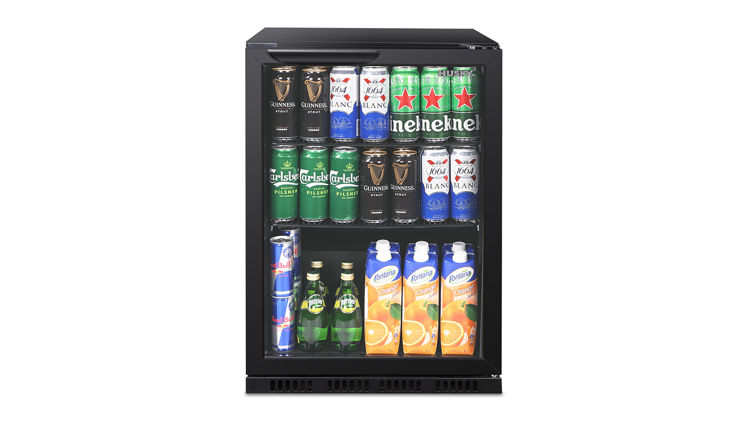 Husky 122L Beverage Centre Bar Fridge - Black (C1HHMBBKAU)