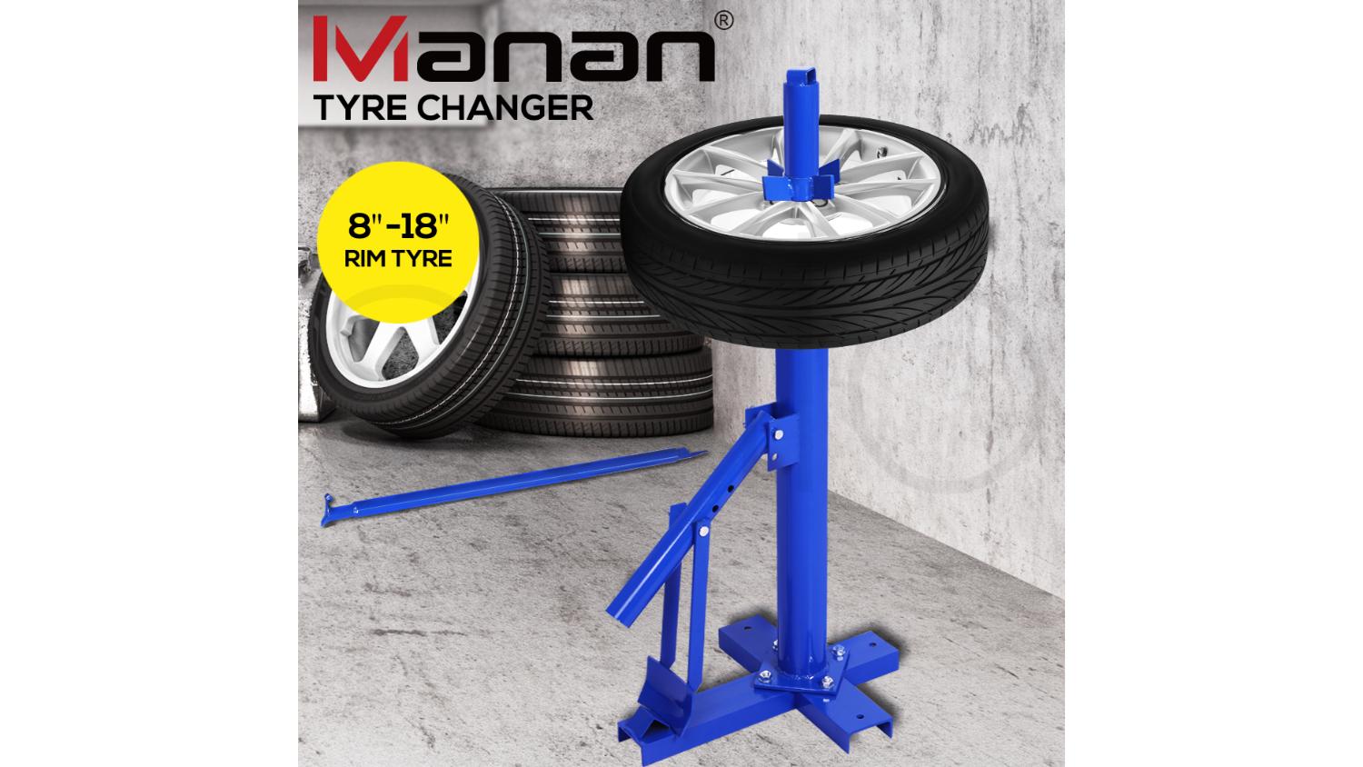 Manan Tyre Changing Stand for 8"-18" Tyres - Blue