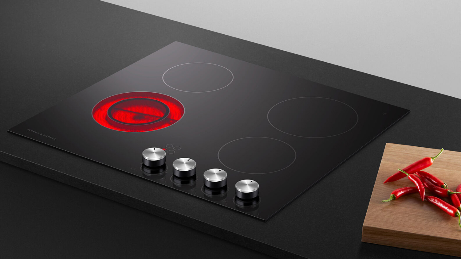 Fisher & Paykel 60cm 4 Zone Ceramic Cooktop - Black (Series 5/CE604CBX2)