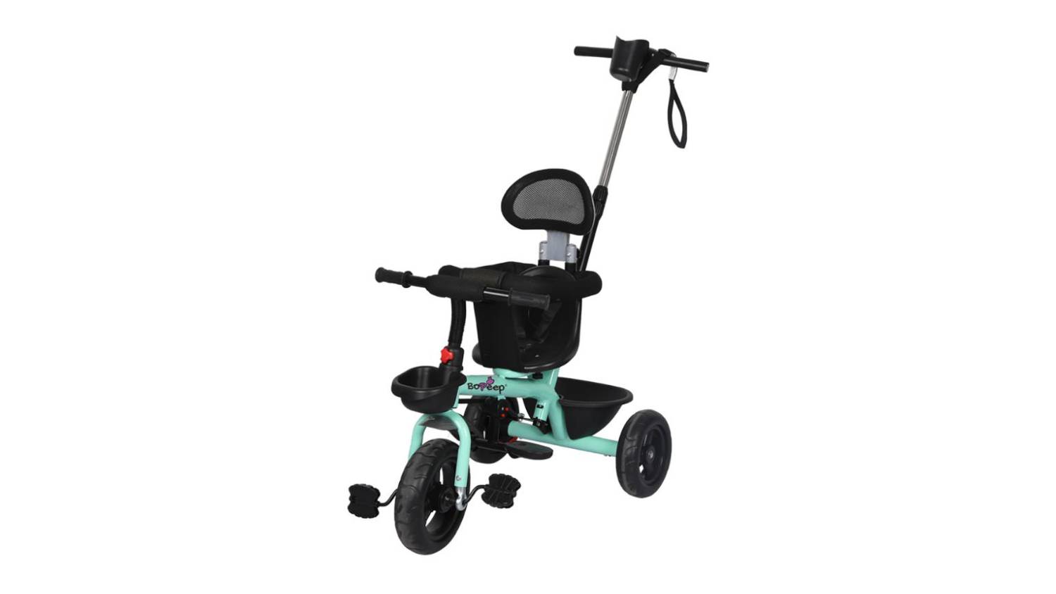 Bopeep Children's Assisted Tricycle with Storage Basket, Adjustable Help Handle