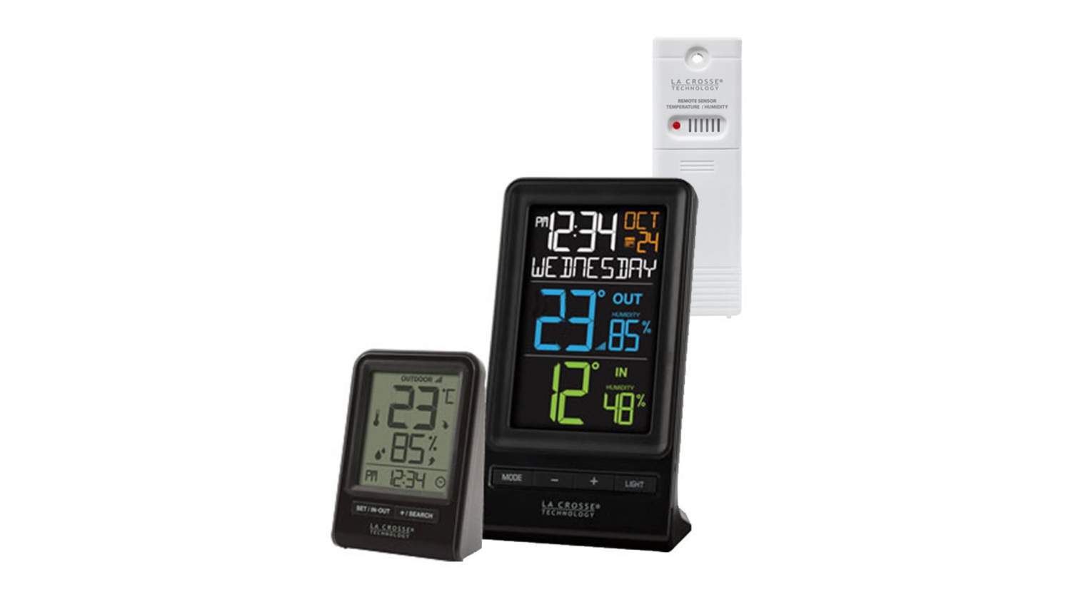 La Crosse Wireless Thermometer and Hygrometer Set with Outdoor Sensor