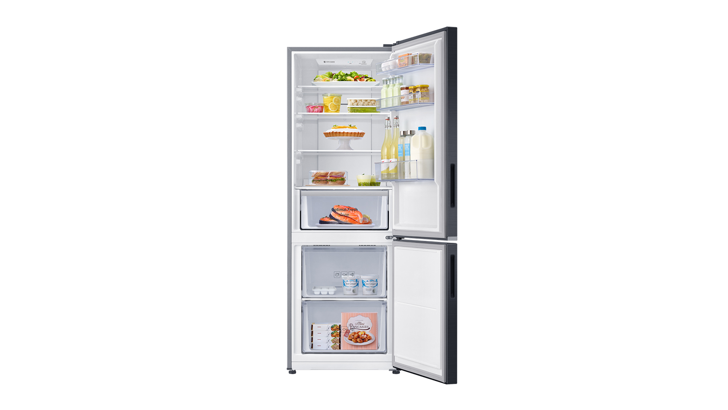 Samsung 310L Bottom Mount Fridge Freezer - Black (SRL334NMB)