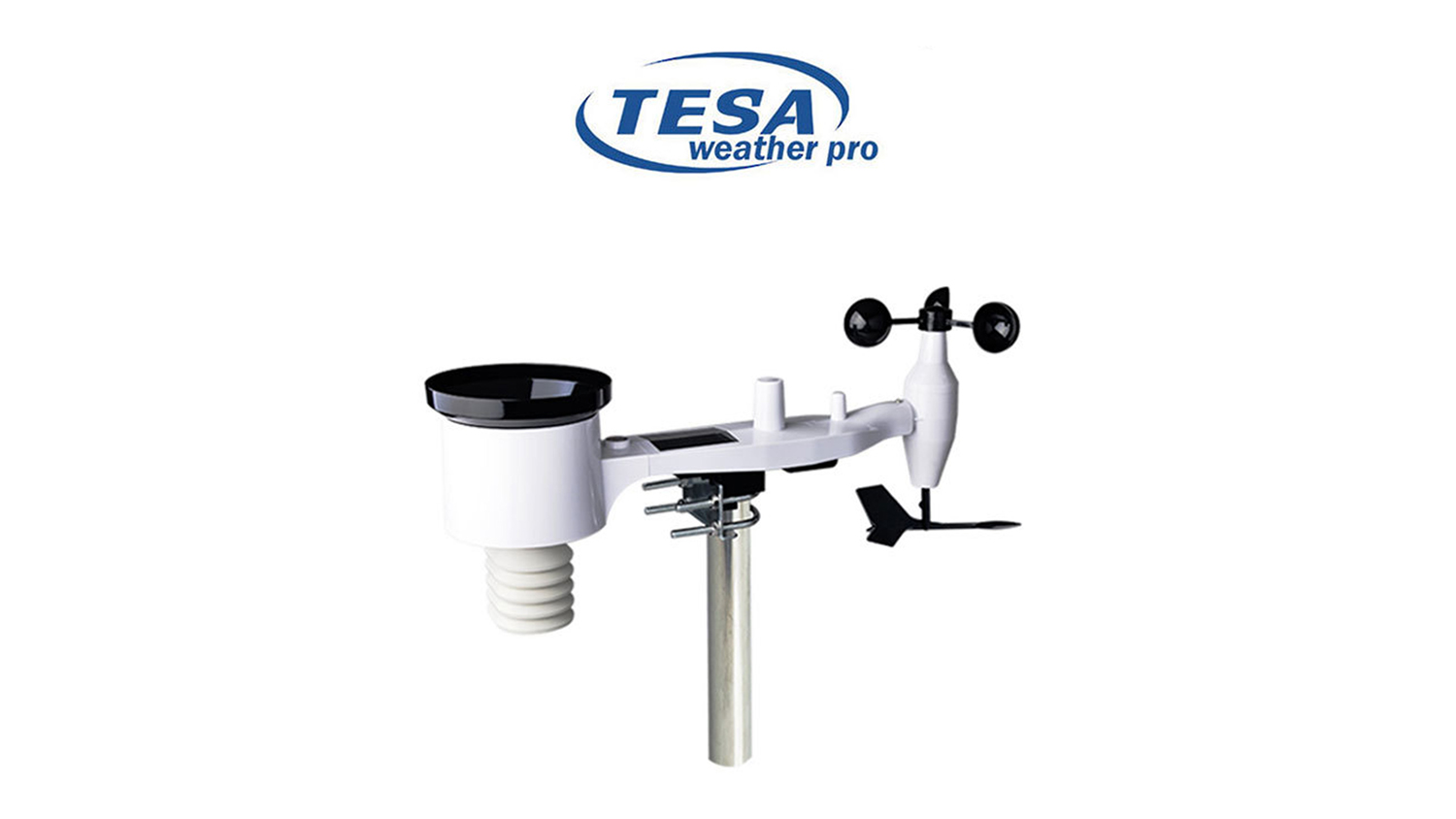 TESA Wireless Touchscreen Weather Station with PC Connection, Solar-Assisted Outdoor Sensor