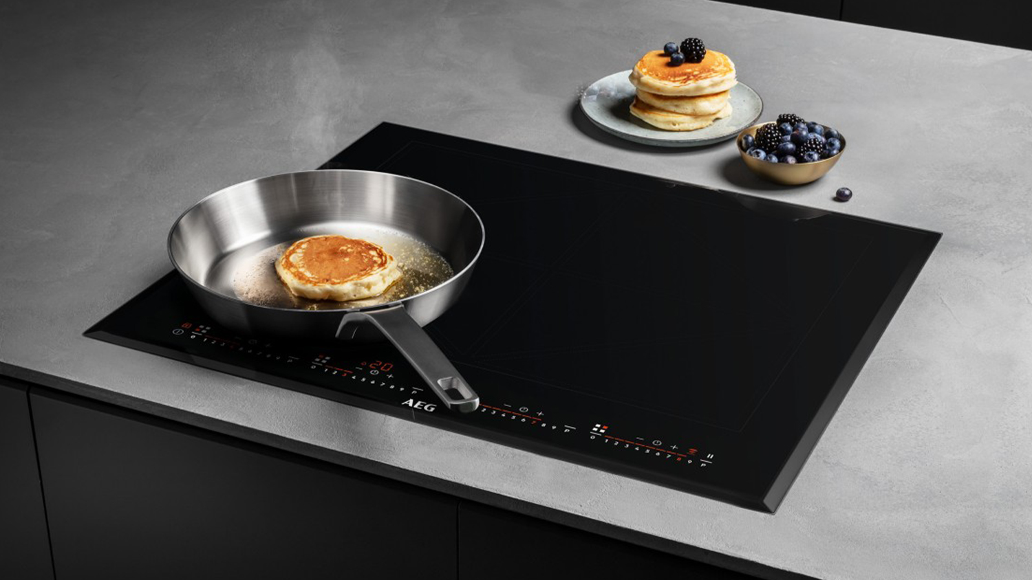 AEG 60cm 4 Zone Induction Cooktop - Black Glass (IKK64681FB)