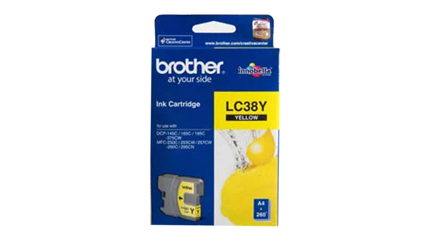 Brother LC38 Yellow Printer Ink Cartridge