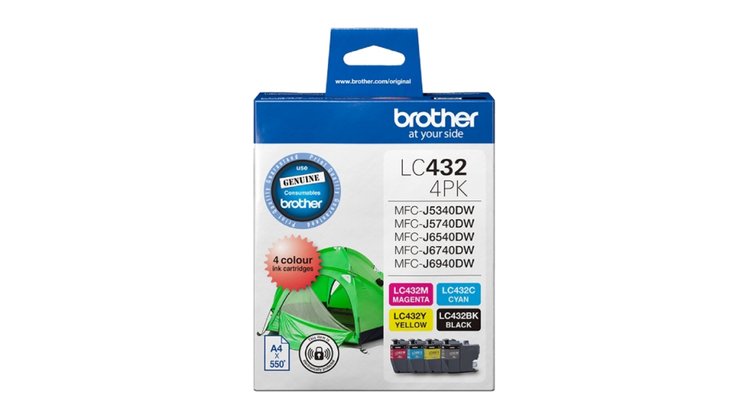 Brother 432 Full Colour Printer Ink Value Pack