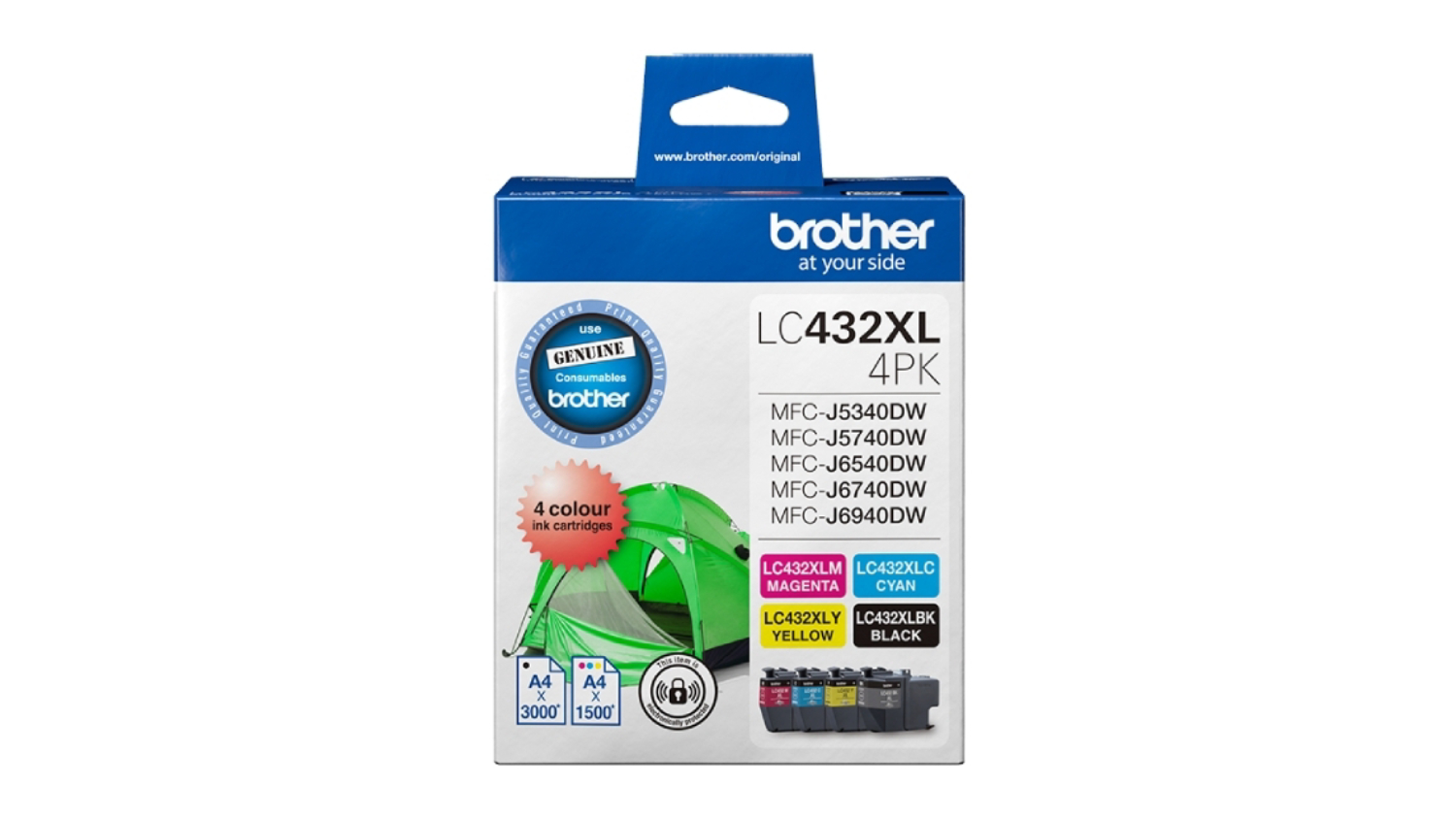 Brother 432XL Full Colour Printer Ink Value Pack