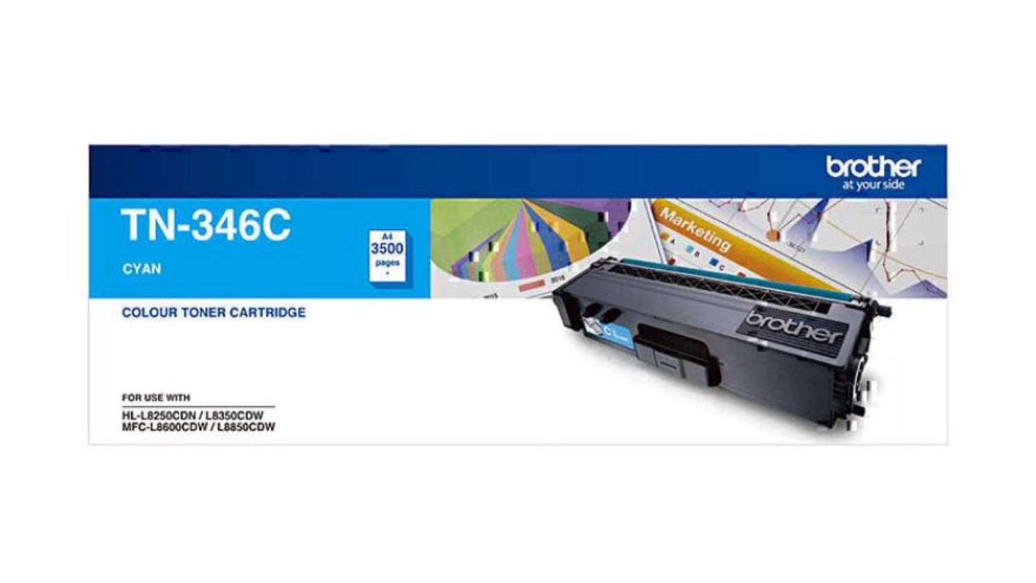 Brother TN346 Cyan Printer Toner Cartridge