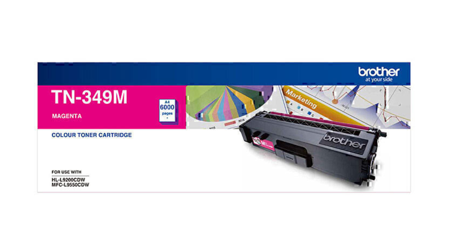 Brother TN349 Magenta Printer Toner Cartridge