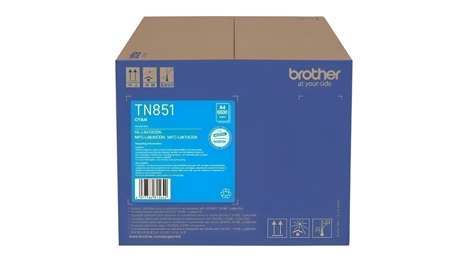 Brother TN851C Cyan Printer Toner Cartridge