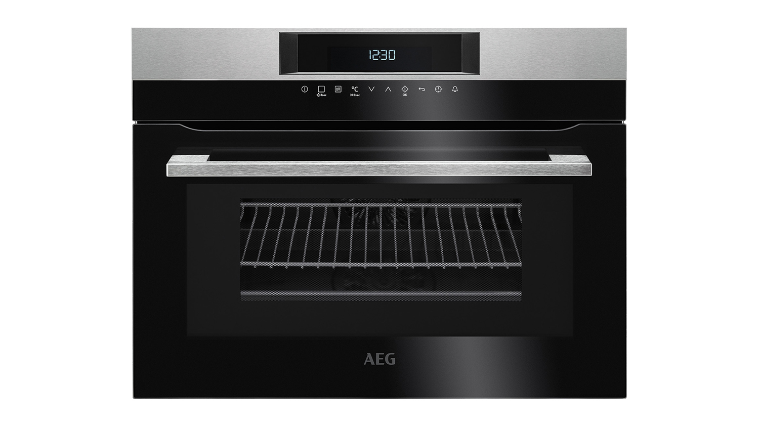 AEG 60cm Built-In Microwave Oven with 19 Functions - Stainless Steel (KMK761000M)