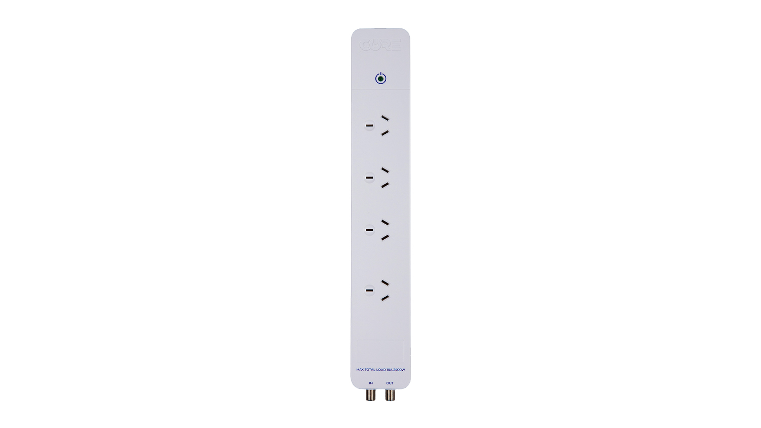 Thor Surge Protector Hub - 4 Power Sockets & Aerial In/Out - White (CORE 4/C4F)