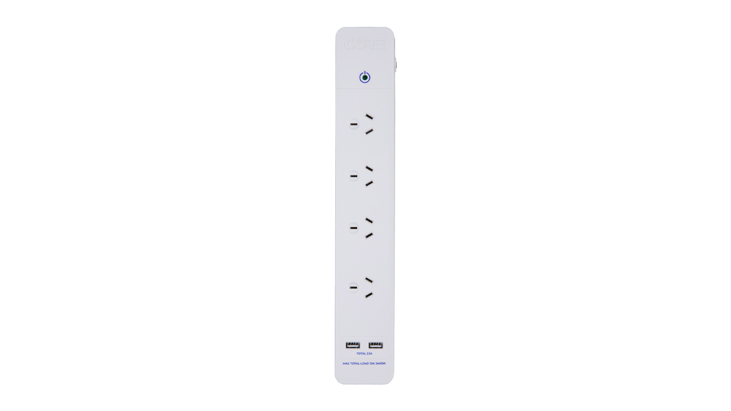Thor Surge Protector Hub - 4 Power Sockets & 2 USB Ports - White (CORE 4/C4U)