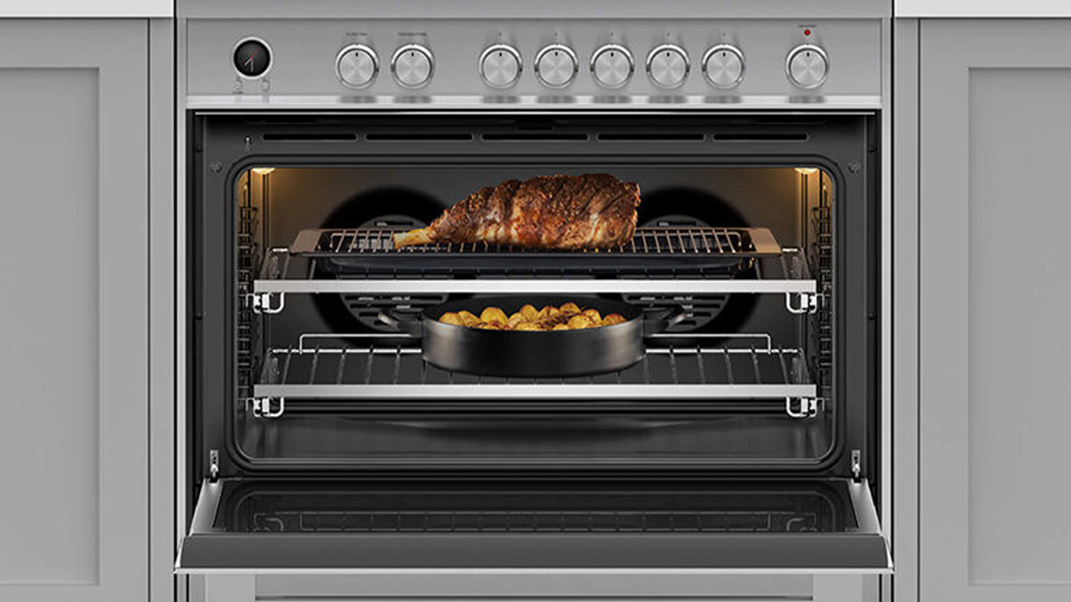 Fisher & Paykel 90cm Freestanding Oven with Induction Cooktop - Stainless Steel (Series 9/OR90SDI6X1)