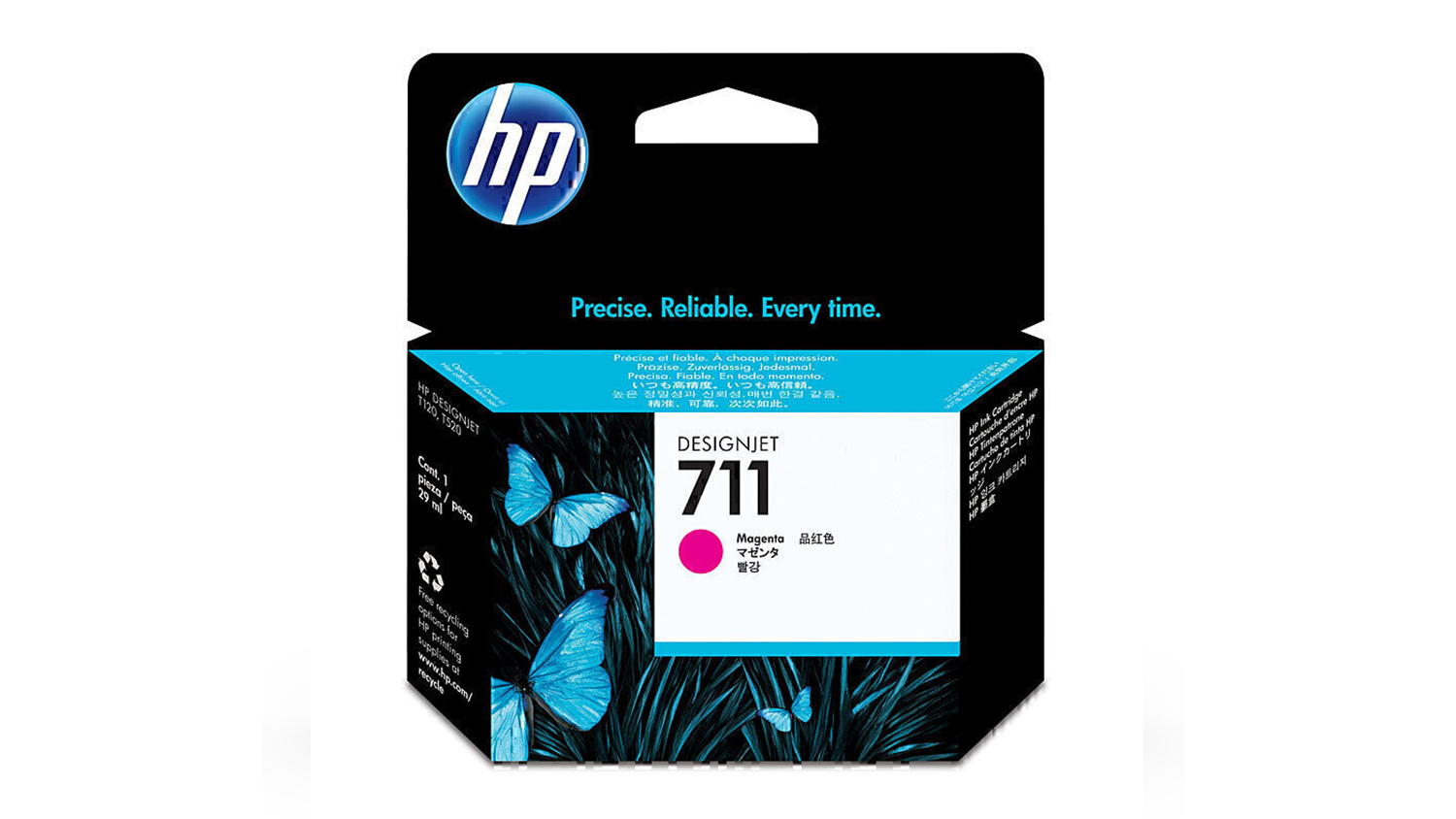 HP #711 Magenta DesignJet Printer Ink Cartridge 29ml CZ131A