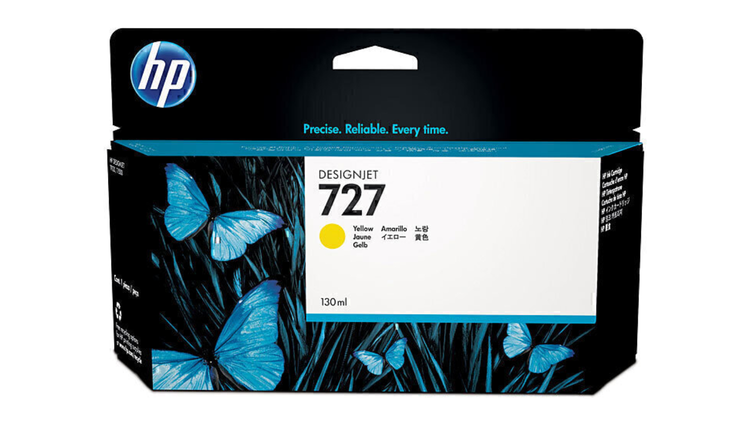 HP #727 Yellow DesignJet Printer Ink Cartridge 130ml B3P21A
