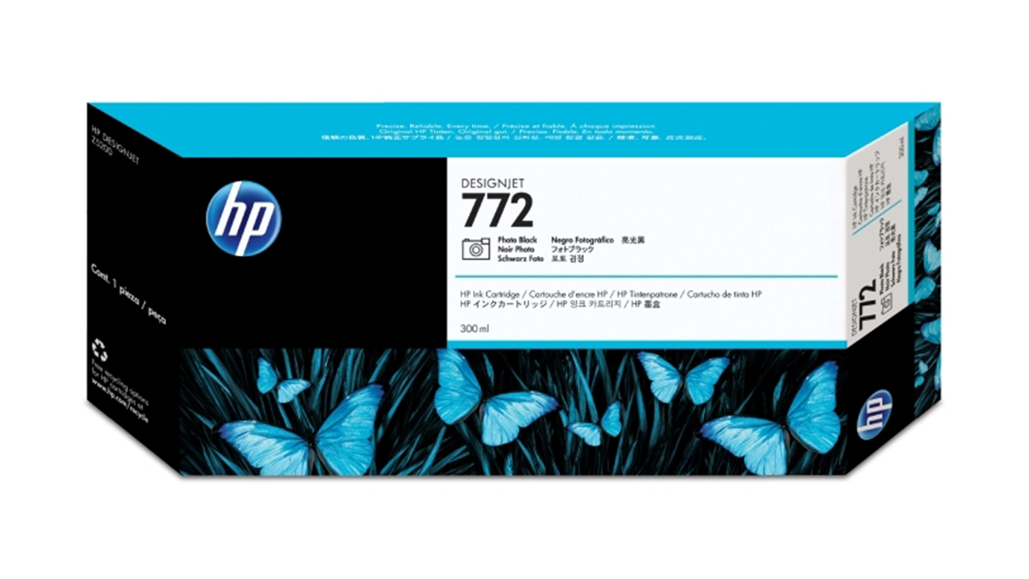 HP #772 Photo Black DesignJet Printer Ink Cartridge 300ml CN633A