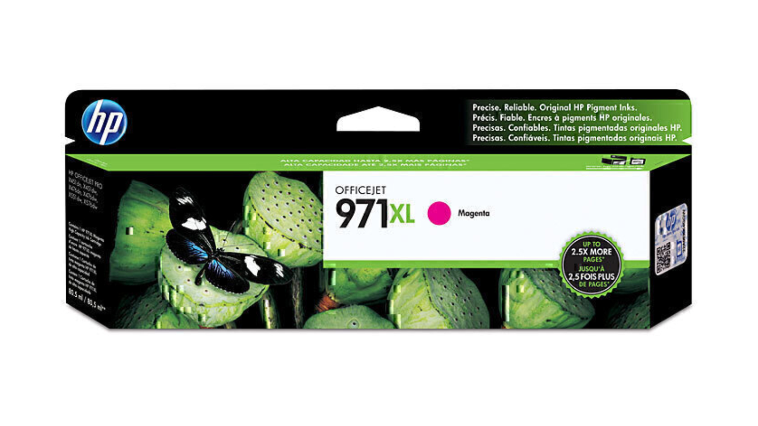 HP #971XL Magenta High Yield Original Printer Ink Cartridge 86.5ml CN627AA