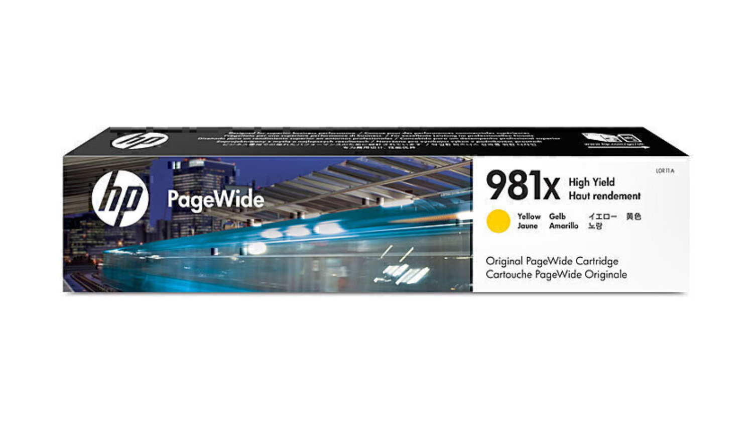 HP #981X Yellow High Yield PageWide Original Printer Ink Cartridge L0R11A