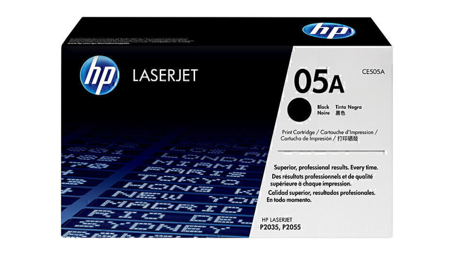 HP #05A Black LaserJet Printer Toner Cartridge CE505A