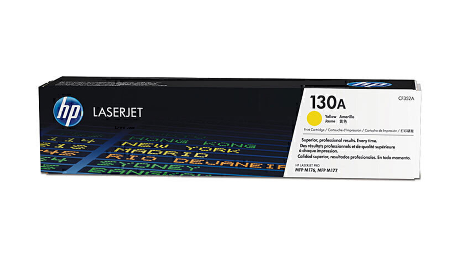 HP #130A Yellow Original LaserJet Printer Toner Cartridge CF352A