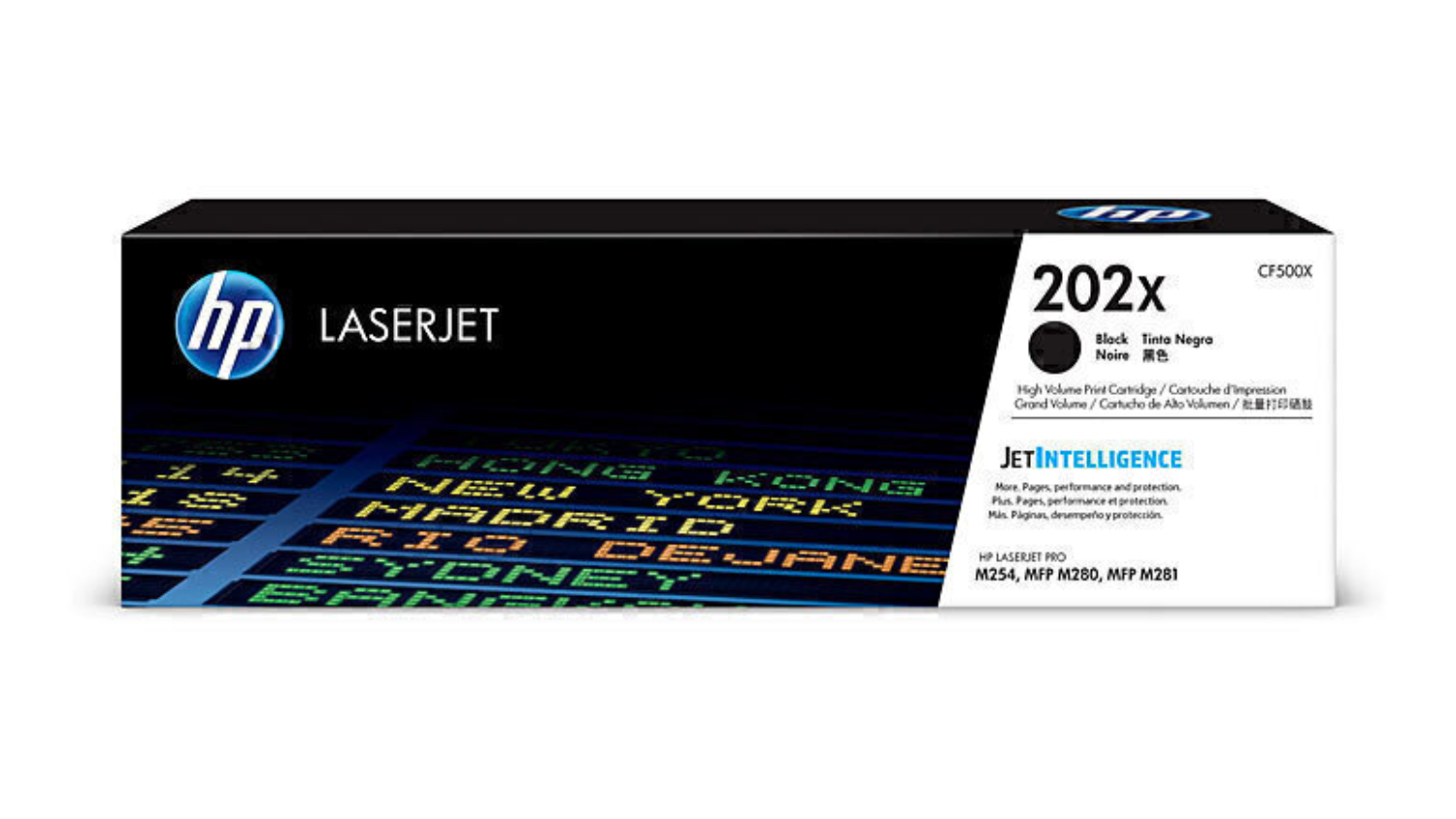 HP #202X Black High Yield LaserJet Printer Toner Cartridge CF500X