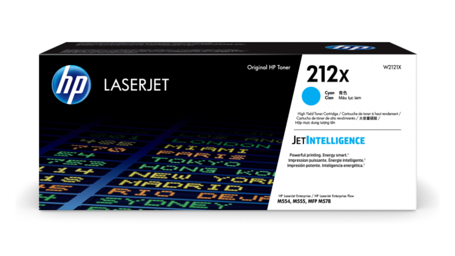 HP #212X Cyan High Yield LaserJet Printer Toner Cartridge W2121X